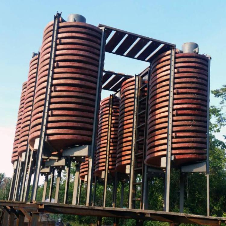 新型重力选矿设备 玻璃钢螺旋溜槽 石墨锡金刚砂分选能力强 不需动力