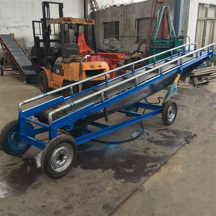 移动式可升降皮带输送机 汇众加挡边防滑皮带机QA3 耐高温输送带