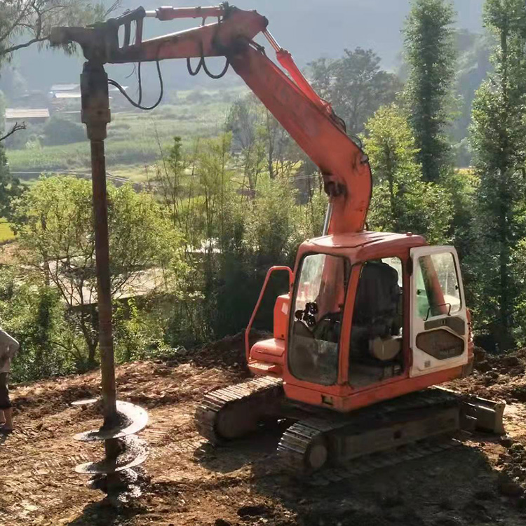 中旺液压钻 小挖掘机配电杆旋挖钻 液压螺旋钻孔机