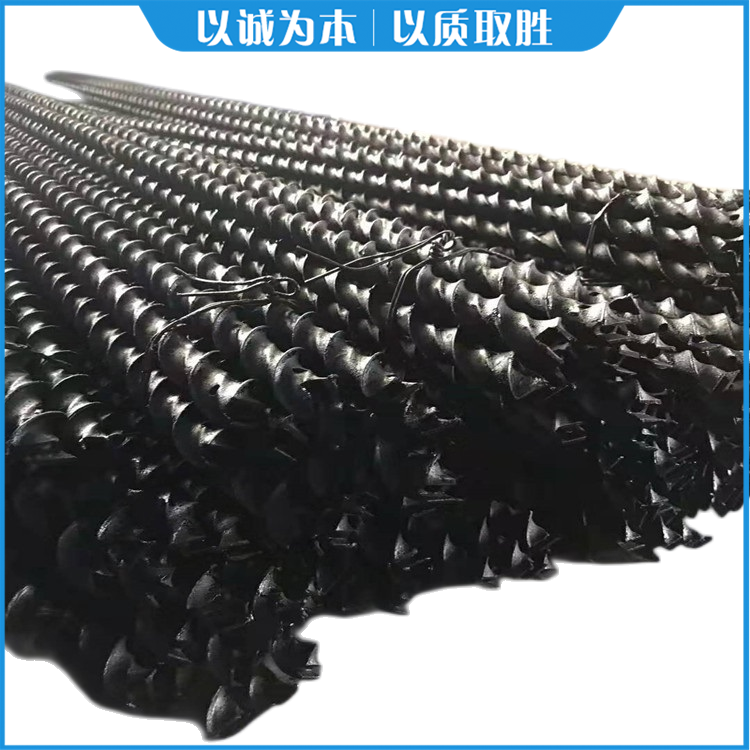 69mmx1000mm缠绕式刻槽螺旋钻杆 18mm连接方头防突钎杆供应 风钻杆
