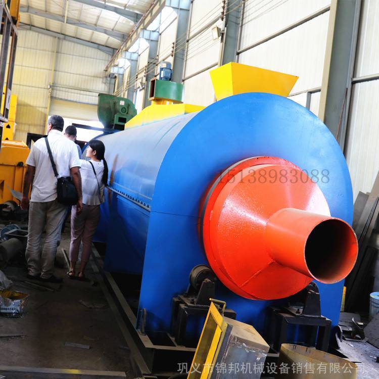 贵溪小型果渣酒糟干燥设备-气流转筒烘干机参数-生产视频