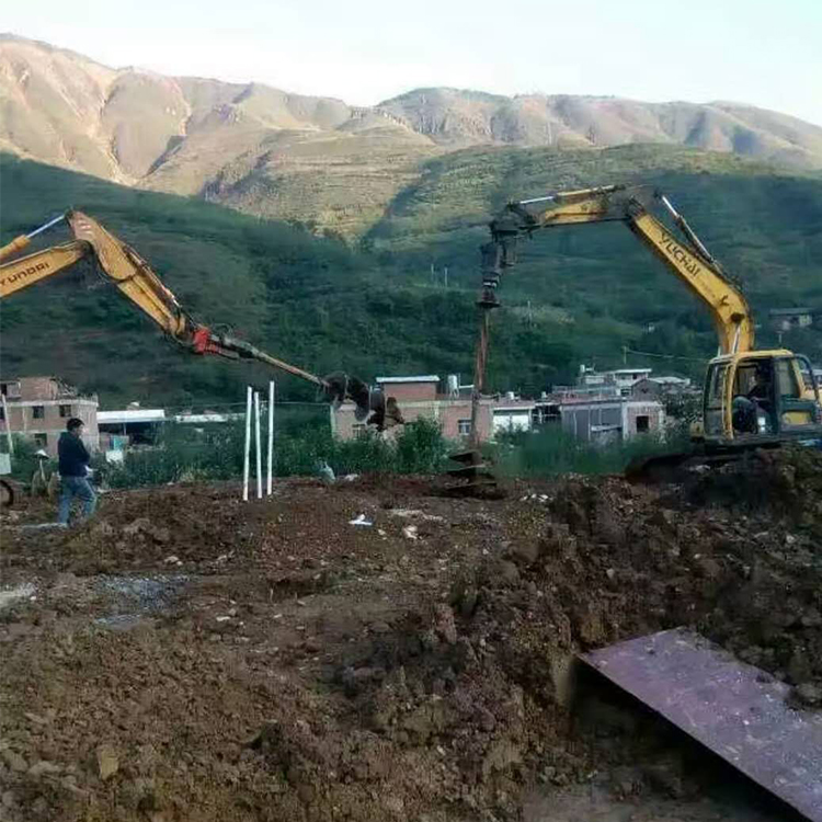 奥莱 挖掘机用螺旋钻机 合金钻头钻机 工地旋转钻孔机