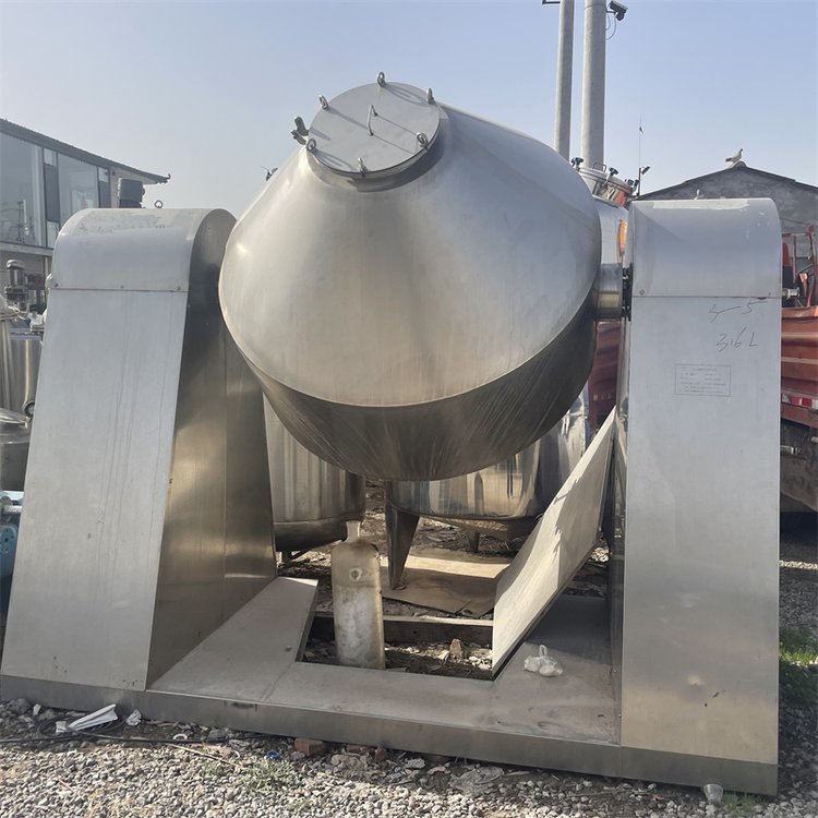 二手搪瓷双锥干燥机 真空回转干燥设备 连续式作业