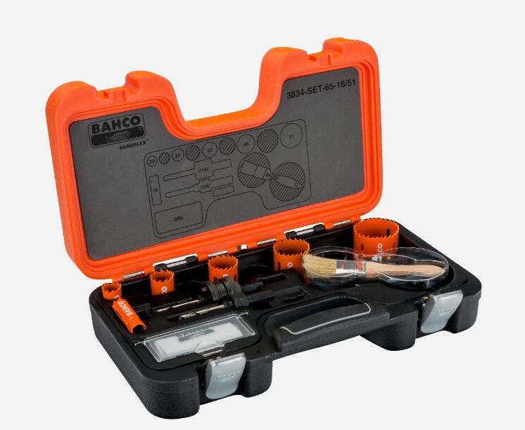 bahco电动工具配件凿岩机双金属孔锯套装3834-65-16/51 3834-72