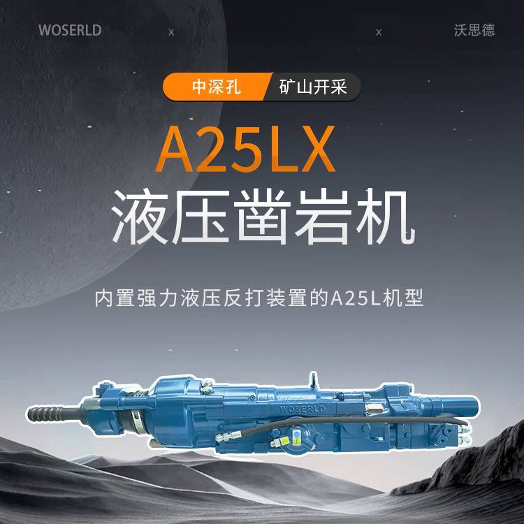 内置强力液压反打装置的A25LX机型凿岩机沃思德