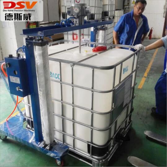 吨桶搅拌器 德斯威源头工厂 IBC气动升降式搅拌机 油漆涂料化工搅拌