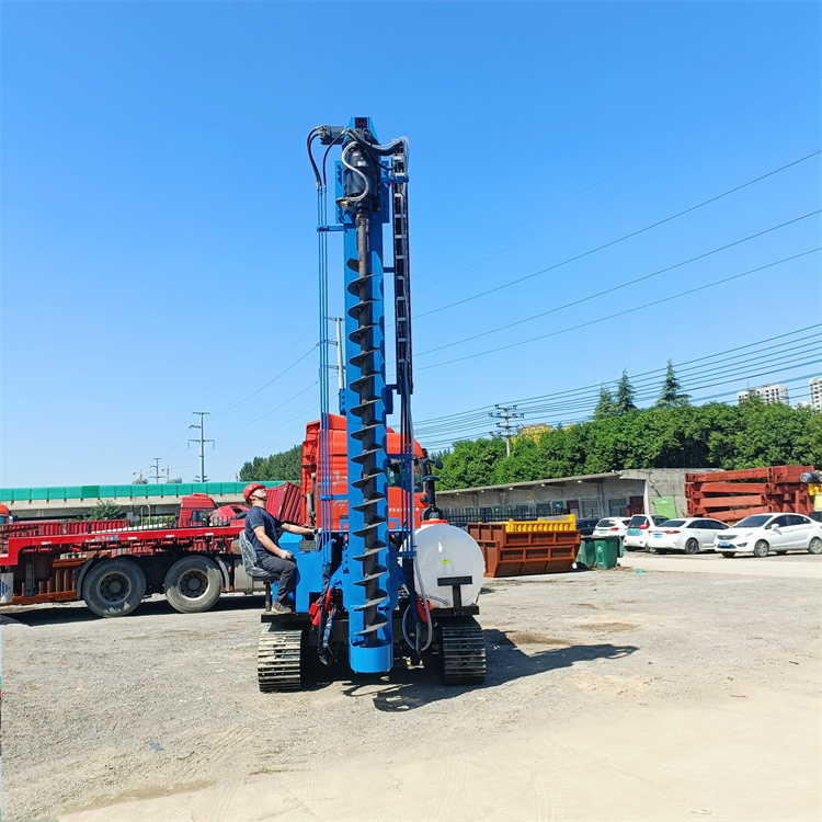 公路光伏打桩机 沙漠地形引孔机 全液压可旋转钻孔机