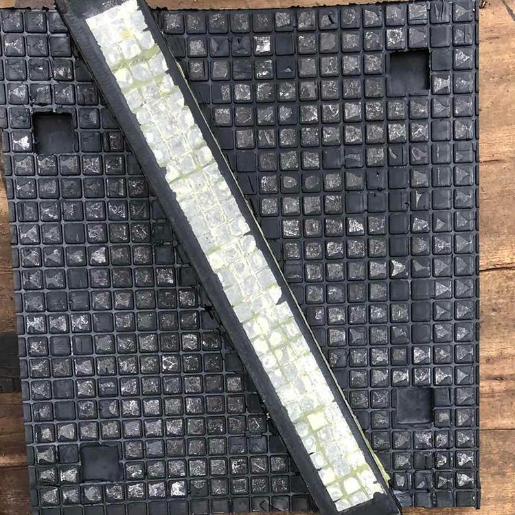 混料机滚筒氧化铝板 马赛克陶瓷衬板 复合橡胶陶瓷片