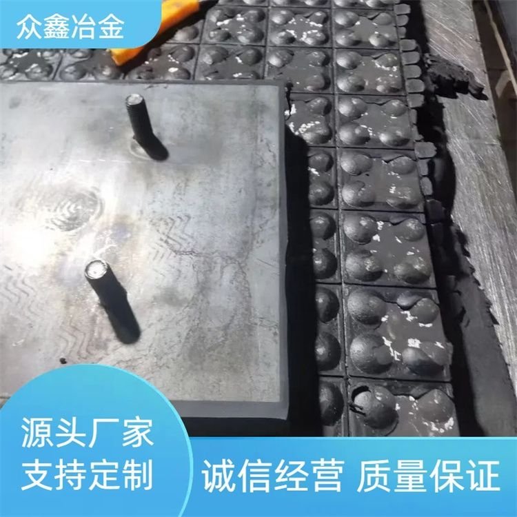 增韧抗冲击陶瓷橡胶衬板 旋风筒内衬螺柱焊接牢固不掉瓷