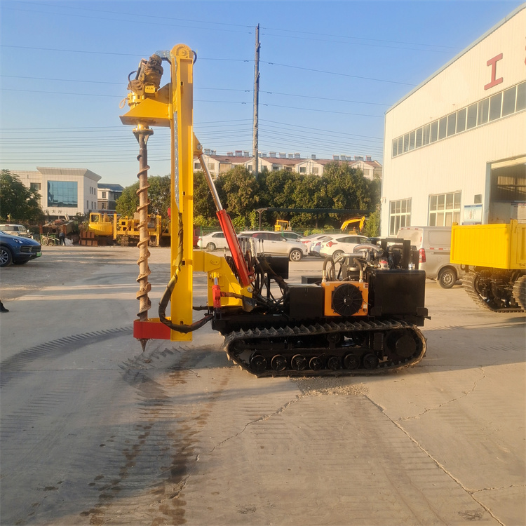 76地钉管桩拧桩机 工程履带螺旋光伏钻孔机 全液压操控钻机