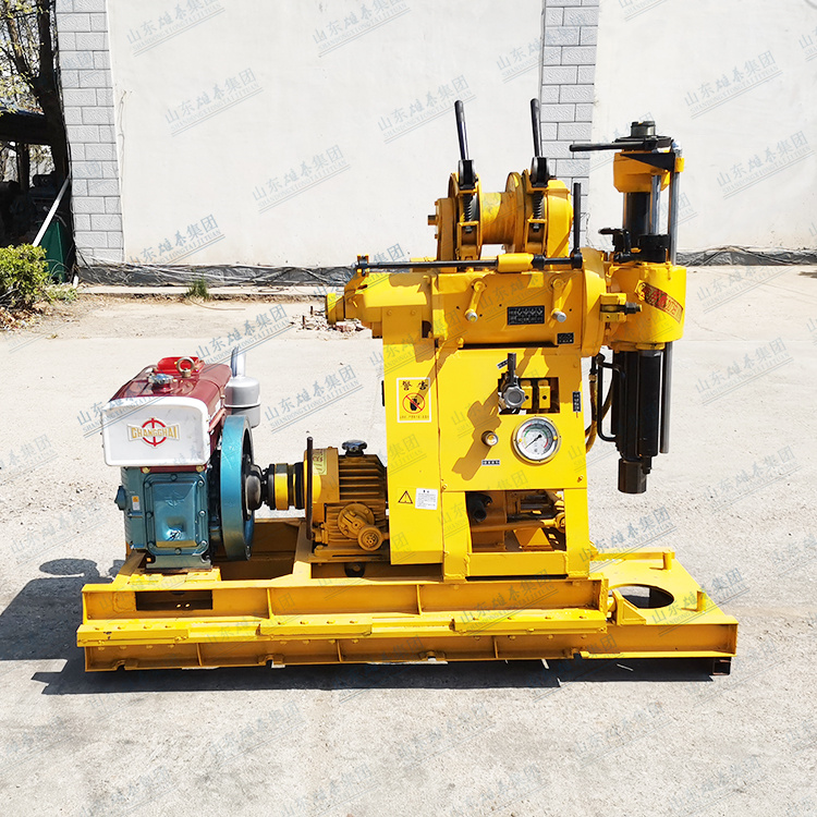 雄泰100米回转式地质钻探打孔机 水气两用矿脉岩层取芯液压钻机