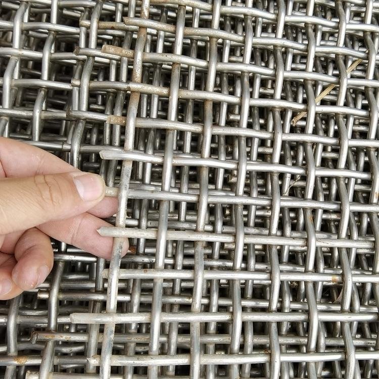铭久镀锌轧花网65锰钢过滤筛网片白钢编织网不生锈养殖钢丝网现货