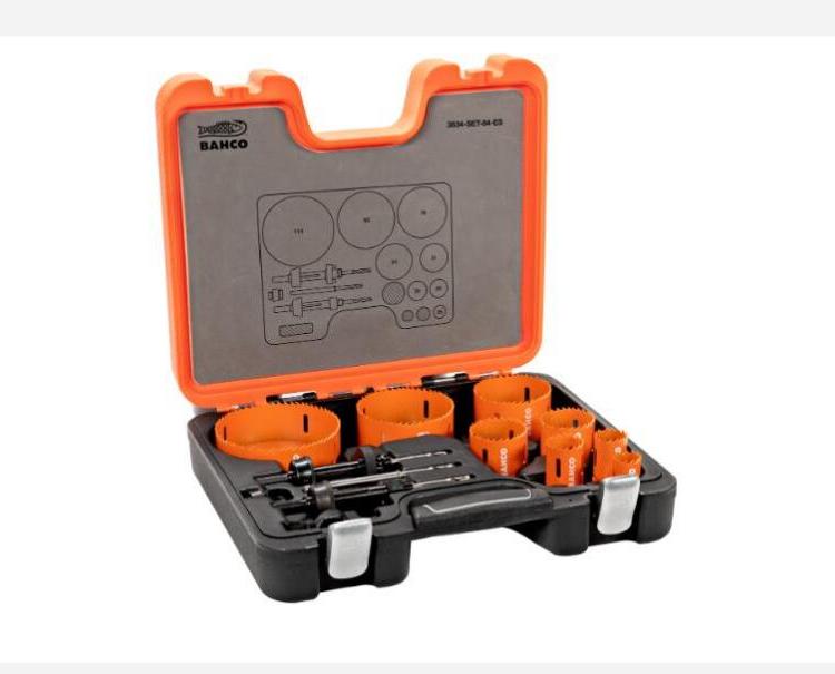 bahco电动工具配件凿岩机双金属孔锯套装3834-SET-84-ES 3834-86