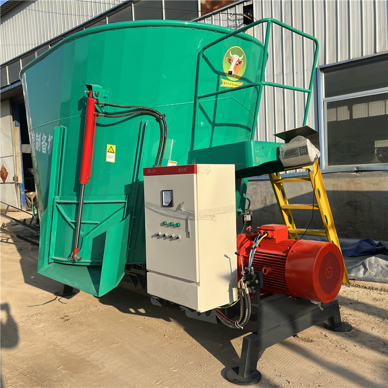 立式12方tmr全日粮混合制备机 牛羊场揉丝拌草机 养殖饲料搅拌机