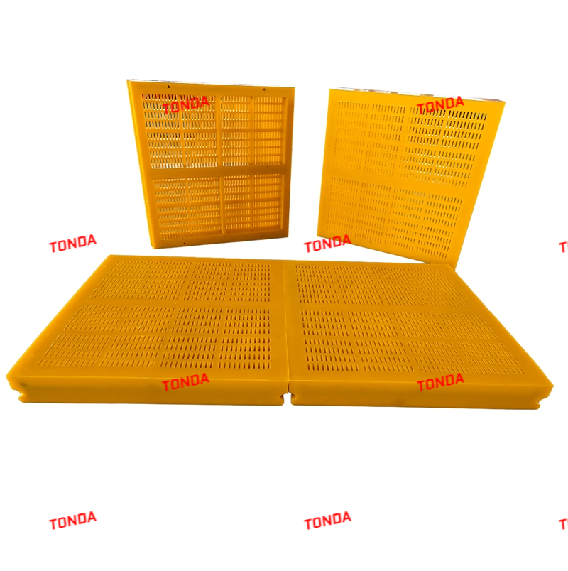 腾达聚氨酯脱水筛网矿用振动筛305*305滑槽安装耐磨牛筋筛板