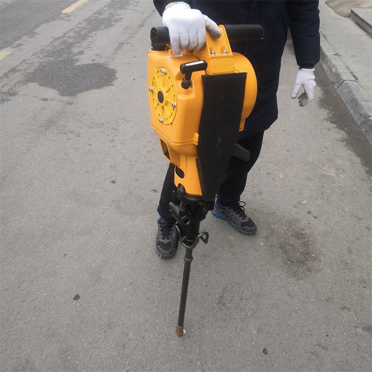 YN27C内燃凿岩机 岩石水泥路面冲击破镐 凿岩钻孔一体机鸿聚牌