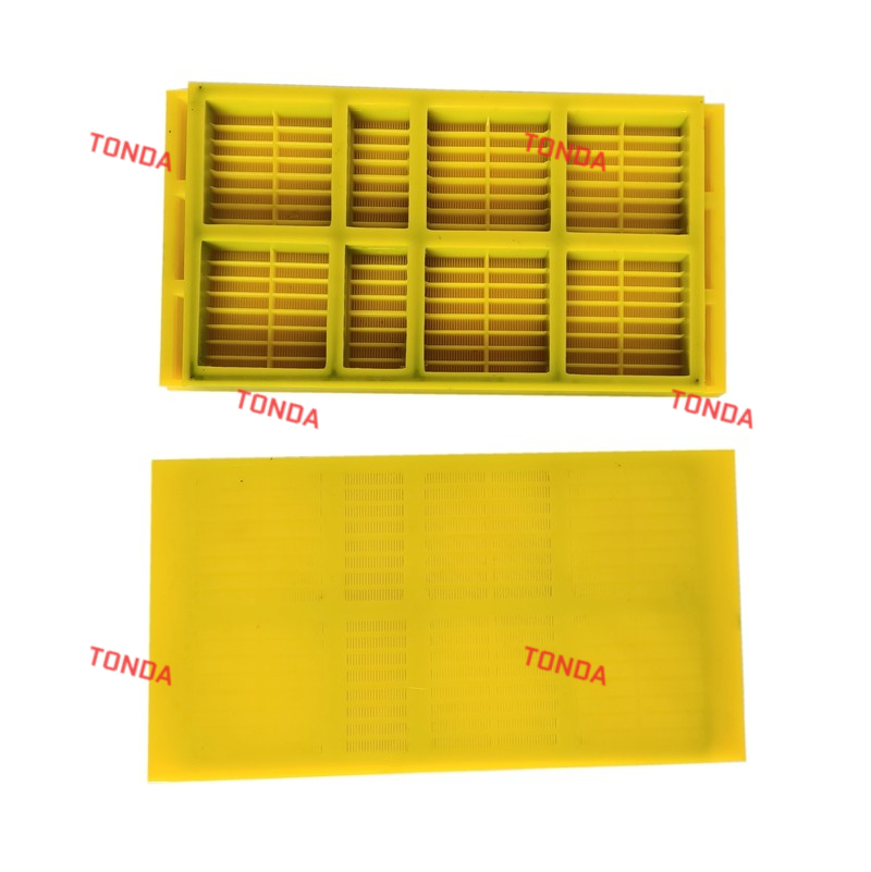 腾达香蕉筛筛网矿用振动筛通用305*610三卡槽聚氨酯筛板