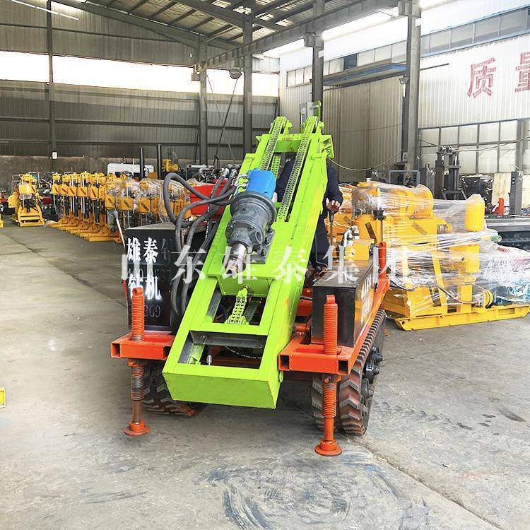 履带式光伏气动打桩机液压岩层100米打孔潜孔钻机 注浆加固钻孔机