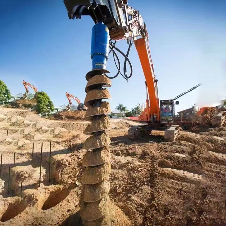 螺旋钻机工程钻桩机旋转钻孔机房屋地基打桩机