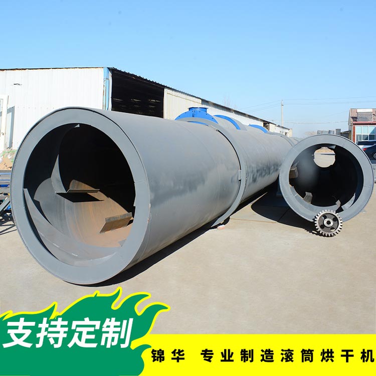 草料牧草烘干机 饲料有机肥回转滚筒式干燥机 木片竹粉单筒烘干机械