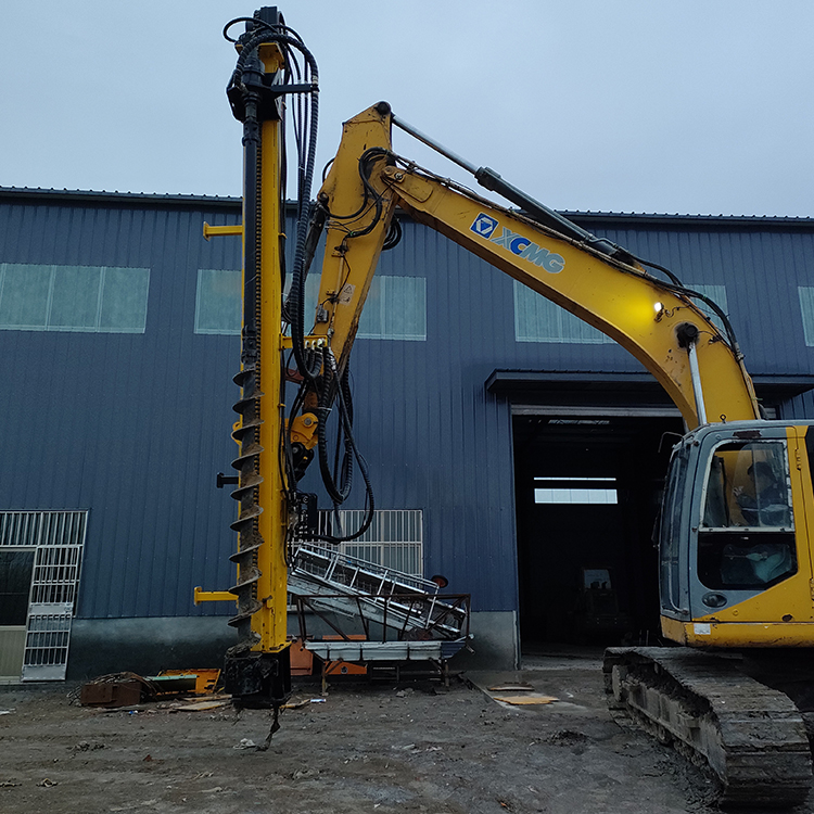 科拓 光伏打桩用地孔钻机 挖改长螺旋钻 液压引孔钻机螺旋钻孔机