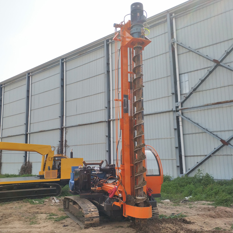 光伏桩打桩机 高原光伏工程太阳能电站钻孔机 螺旋钻杆潜孔钻机