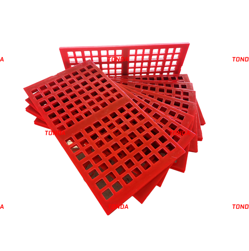 腾达聚氨酯筛网矿用振动筛砂石骨料筛分40*40耐磨耐冲击牛筋筛板