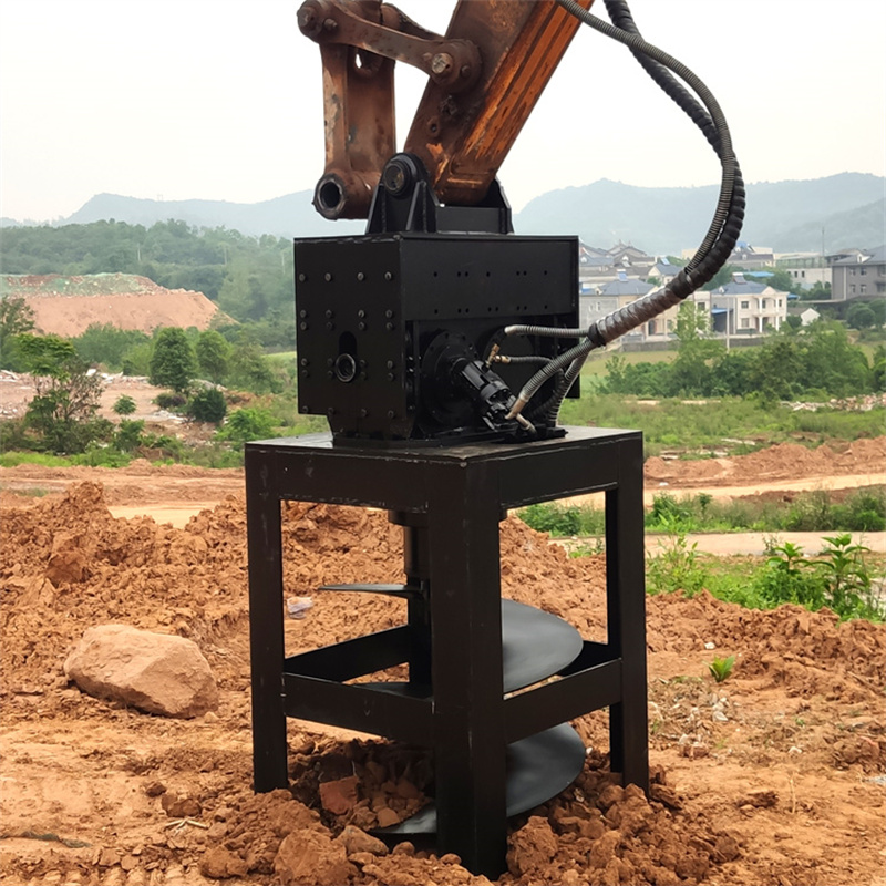 科拓 工程方孔钻机 液压长螺旋挖改方形钻孔机 挖机属具