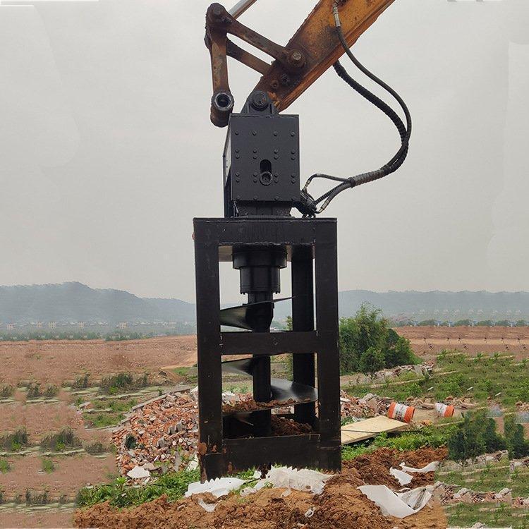 地基方孔潜孔钻机360度旋转方桩钻孔机液压打眼机