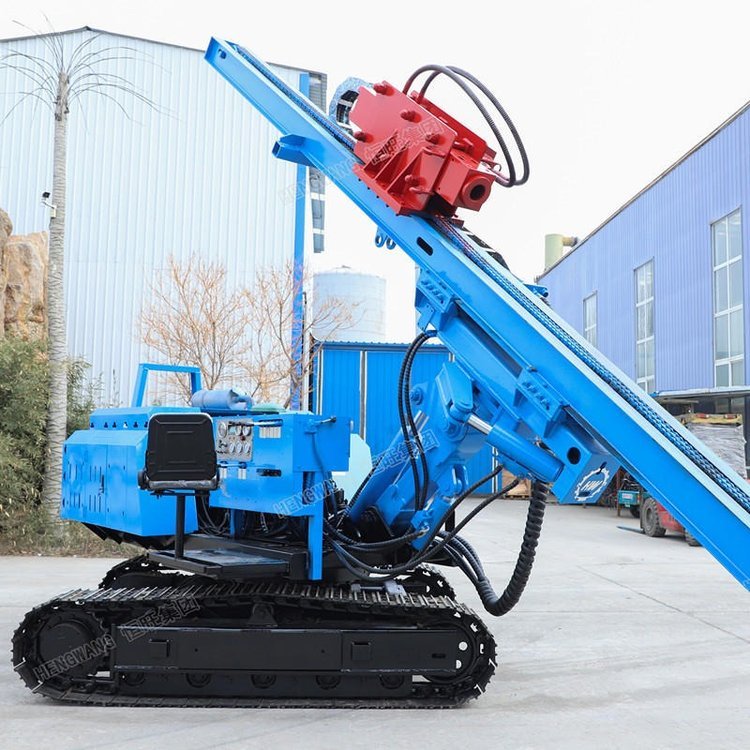多功能压桩机 履带光伏打桩机 360度旋转螺旋钻孔机