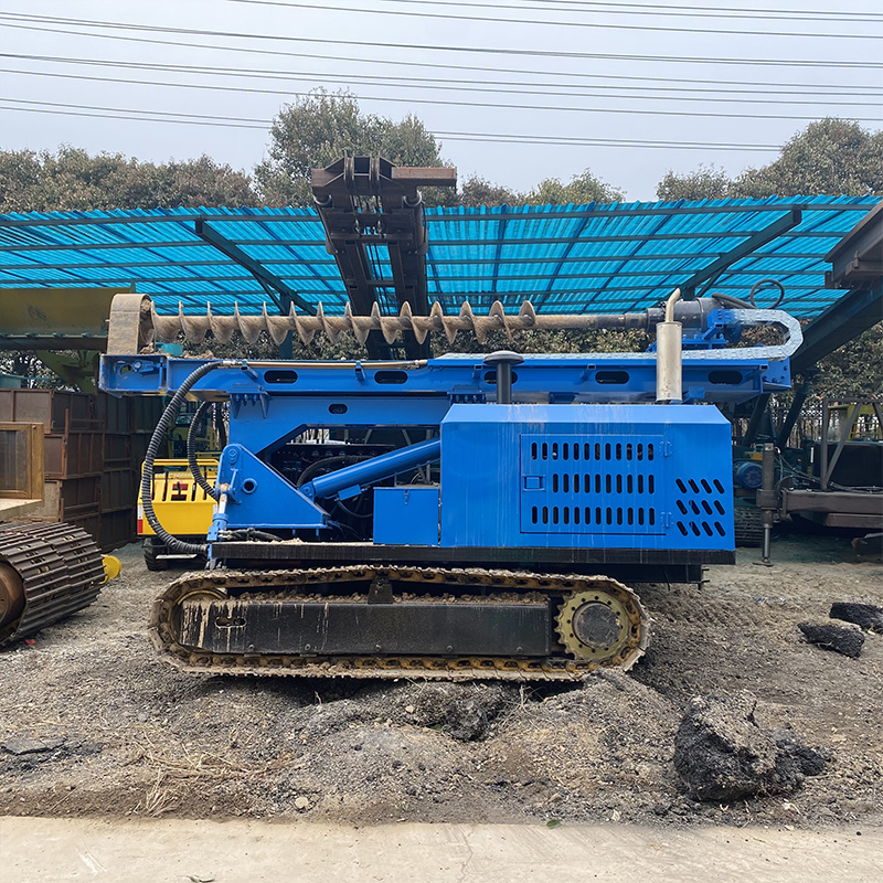 山地岩石光伏打桩机 防塌陷液压钻孔机 履带式桩基础灌注桩机