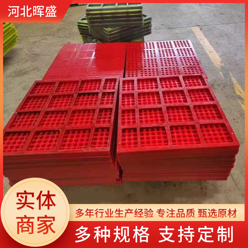 聚氨酯洗砂脱水筛晖盛选矿牛筋塑料筛板选矿设备用筛网