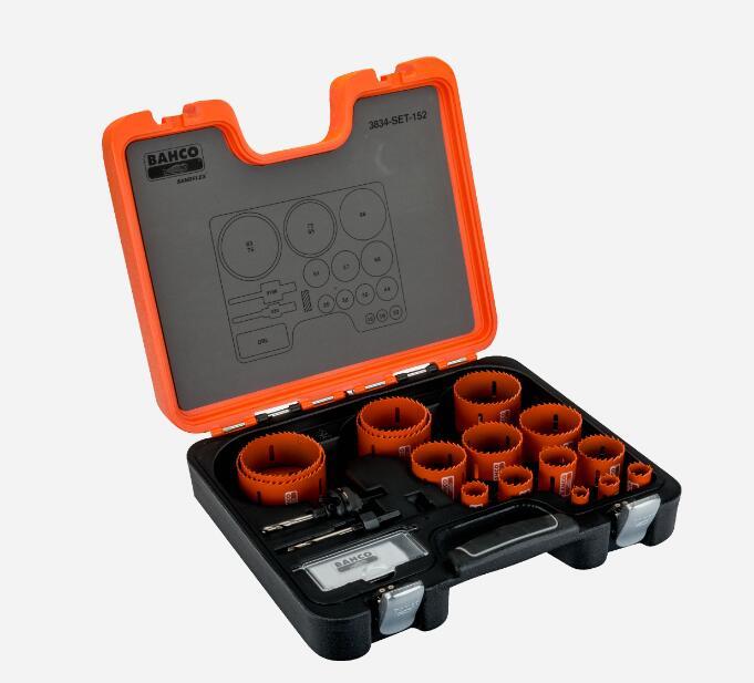 bahco电动工具配件凿岩机孔锯套装3834-SET-152 多功能3833