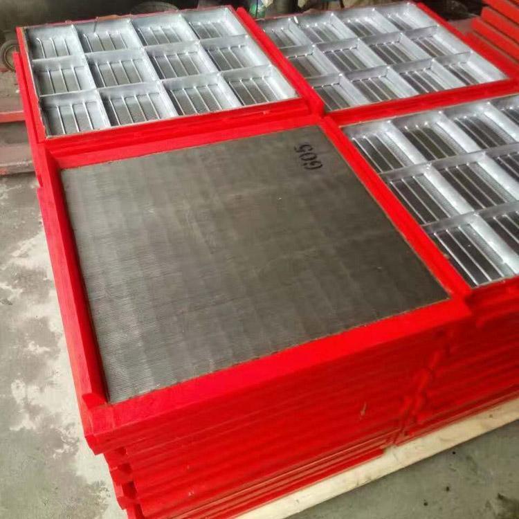 安振宁 焊接式矿用聚氨酯包边筛网 振动过滤筛板