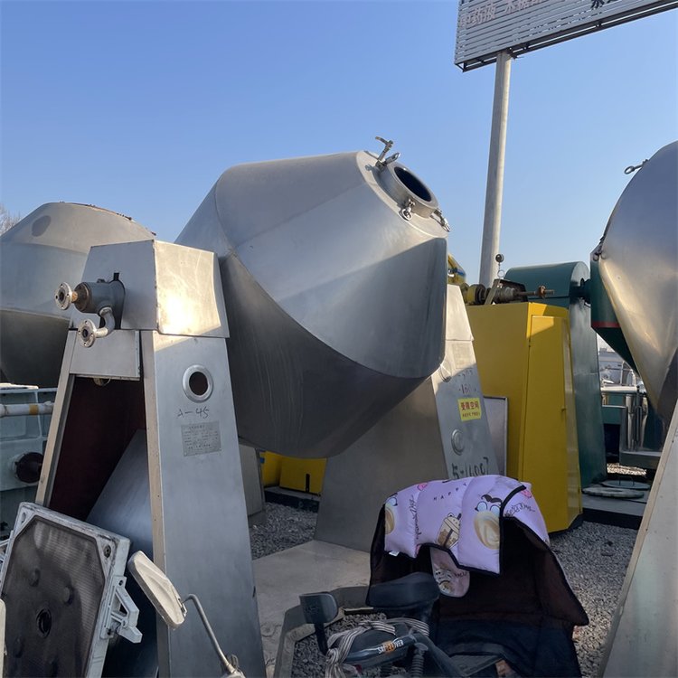 二手搪瓷双锥干燥机 回转真空干燥设备 不锈钢材质 运行稳定