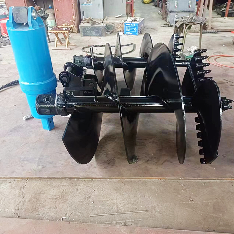 中旺 挖掘机用光伏桩螺旋钻机 工地旋转钻孔机 挖机旋挖钻机