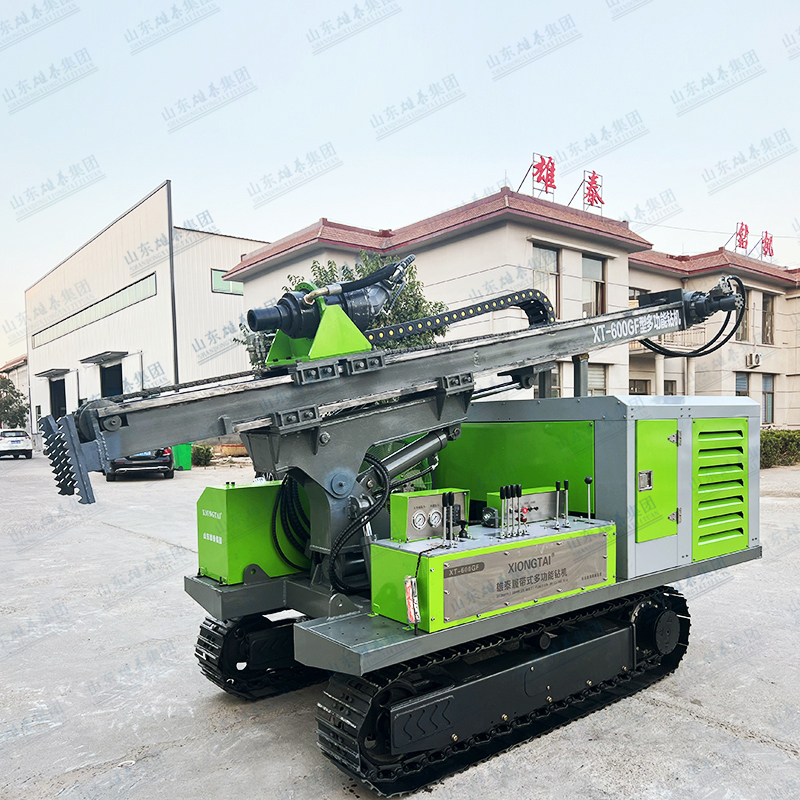 大孔径光伏打桩机履带式 冲击旋转潜孔钻机路面凿岩机 全自动钻孔机