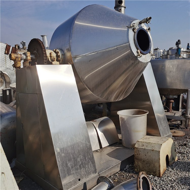 出售二手化工全自动双锥回转干燥机 连续式操作方式 结构合理