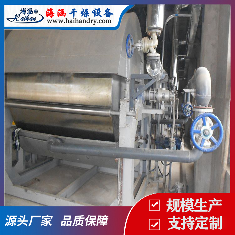 HG系列滚筒刮板干燥机 内加热传导型转动连续干燥设备 海涵干燥