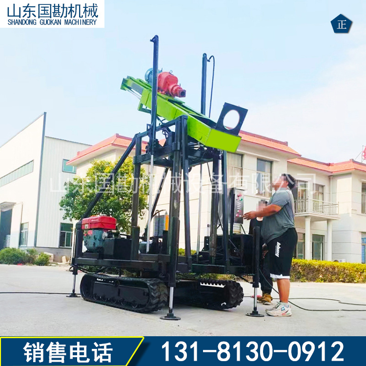 冲击式潜孔钻机多角度破成孔设备 履带式凿岩机风动打井机供应