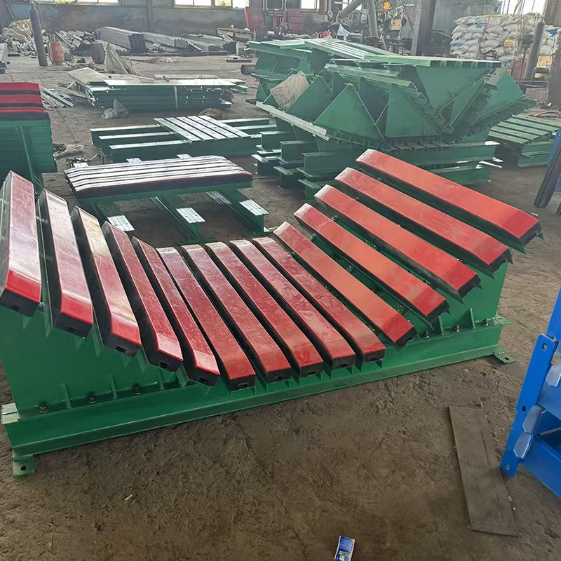 矿用皮带输送机加重缓冲滑床 阻燃高分子缓冲床来图加工