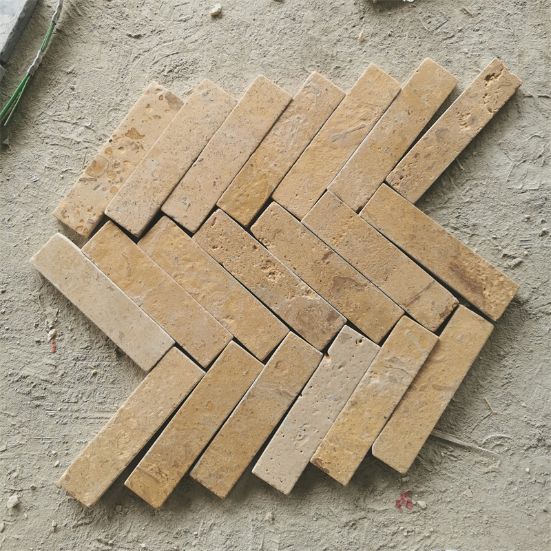 天然米黄色莱姆石文化石 咖啡色洞石罗马拼凡尔赛布鲁灰滚磨石