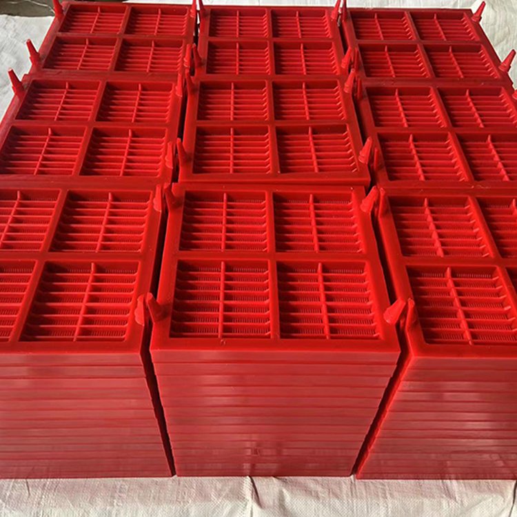 矿用聚氨酯条缝脱水筛板 pu高频弛涨筛网 牛筋振动筛 可定制
