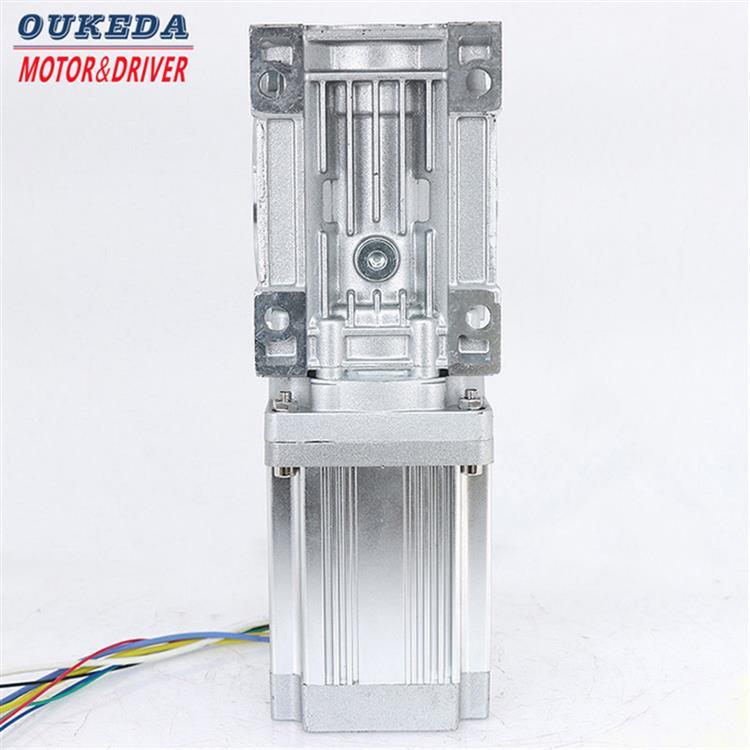 OKD 蜗轮减速直流无刷电机 电动平车电机配件 80BLDC+RV40