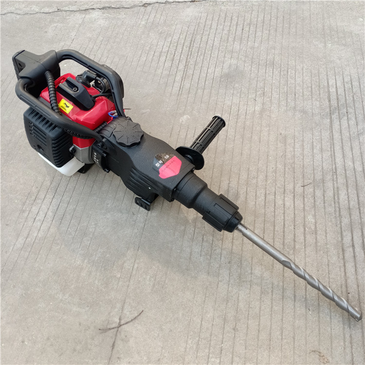 宏德 手持石头打眼冲击钻 125型汽油两冲程油镐 内燃型凿岩机