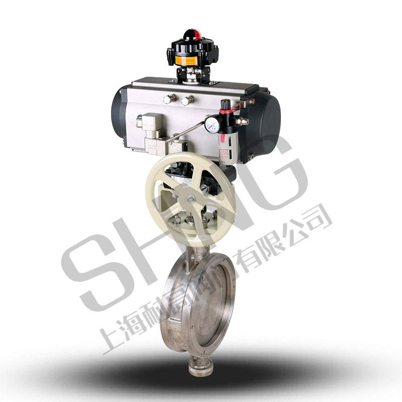 气动硬密封对夹蝶阀