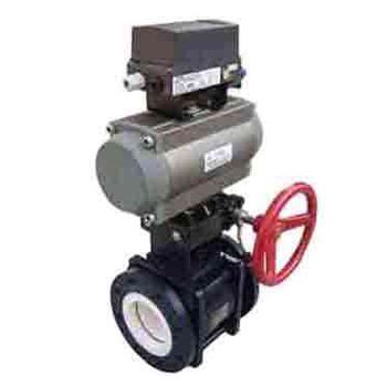 QS641TC气动带手动陶瓷球阀