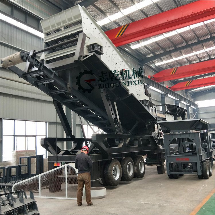 轮式移动破碎站 车载石料骨料破碎机 建筑垃圾处理设备 流动制砂机