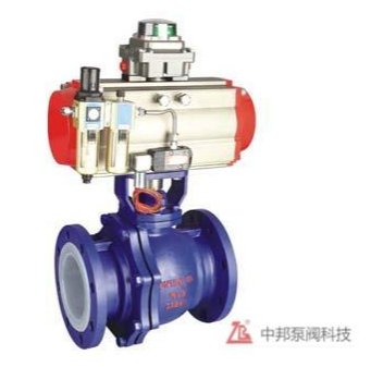 Q641F46-16C气动衬氟球阀.