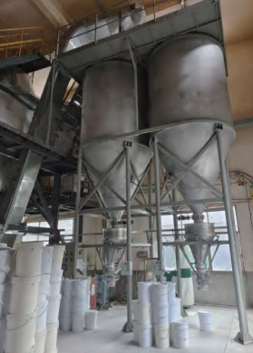粉料均化系统 ( 造粒粉入仓杜绝分层离析 )
